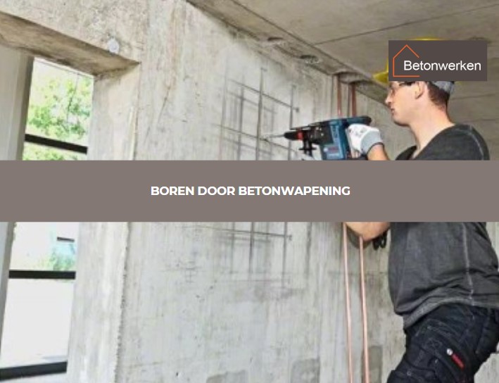 boren door betonwapening